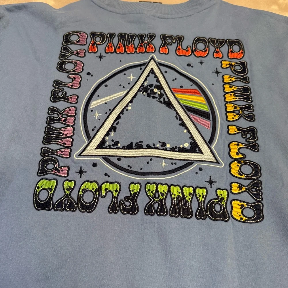 NWT Pink Floyd‎ Dark Side Moon Crewneck sweatshirt blue large